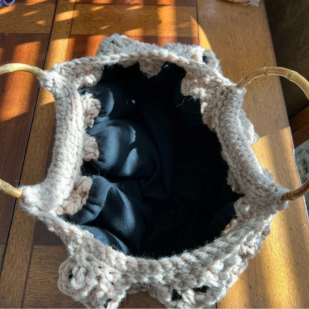Handmade Crochet Hobo Handbag